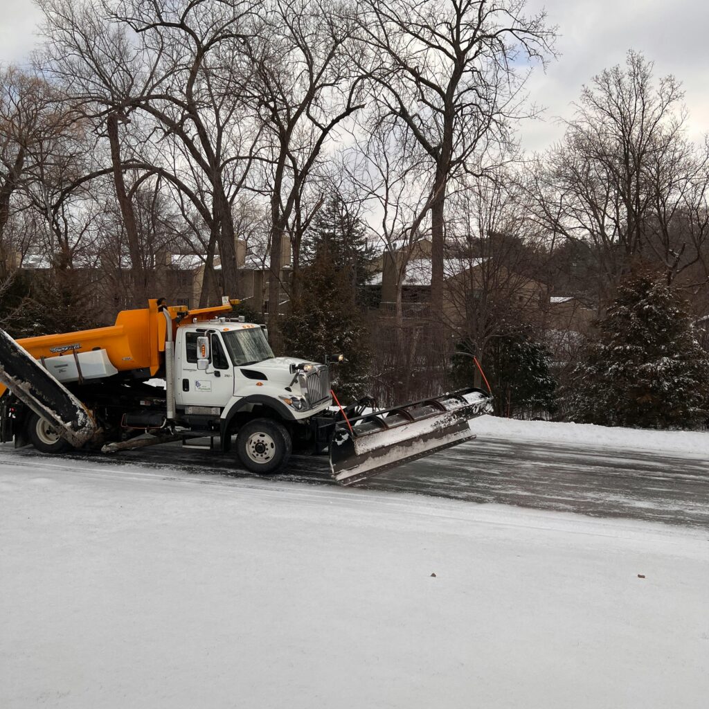 Professional snow removal truck